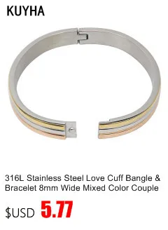 316L браслеты из нержавеющей стали в стиле панк для мужчин и женщин модный металлический Серебряный браслет-манжет для вечерние рождественские украшения