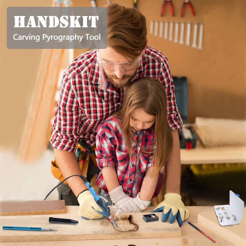 Паяльник Handskit 110 В/220 В 60 Вт 40 шт. набор ручек для горения по дереву Электрический