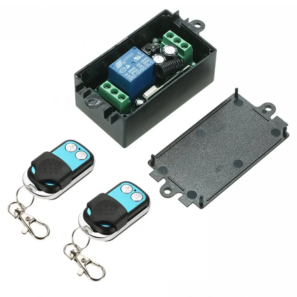 

Wireless DC 12V Single-way Dual Wired Connected Module Learning Switch & 2pcs 2-Key Remote Controller Set