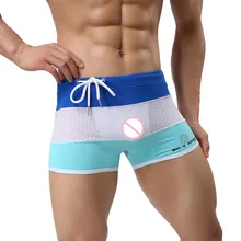 Сетчатый купальник Мужская сексуальная одежда для купания пляжные шорты мужские плавки Sunga Boxer De Bain Homme мужские плавки