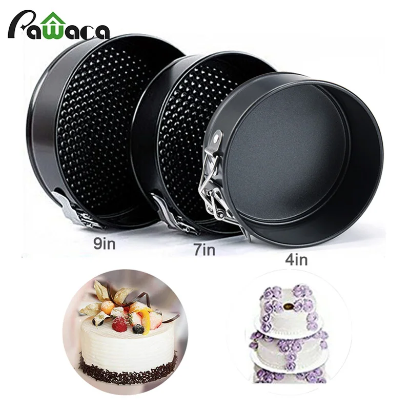 

4/7/9 Inch Non-stick Springform Pan Cheesecake Pan Leakproof Round Cake Pan Carbon Steel Kitchen Bakeware with Removable Bottom
