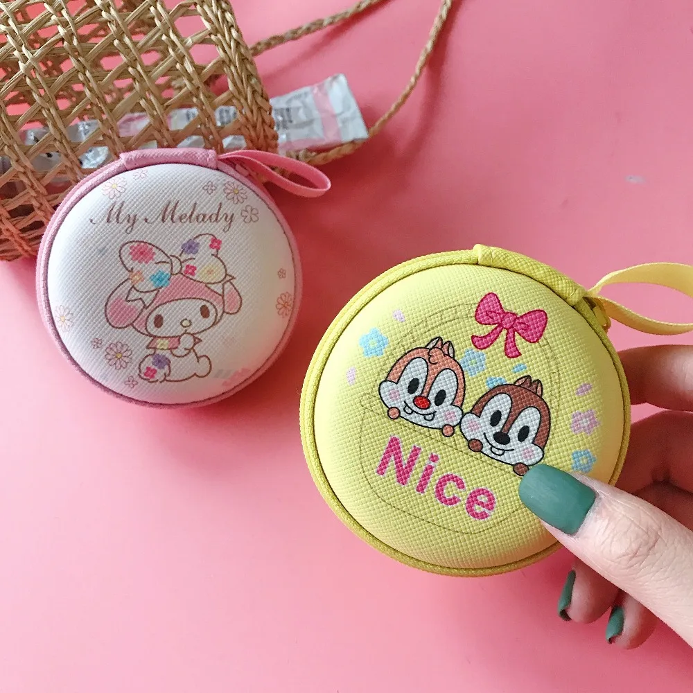 

Magic Music Case for Earphones Mini cute Zippered Round Storage Hard Bag Headset box for Earphone Case SD TF Cards Earphone Bag