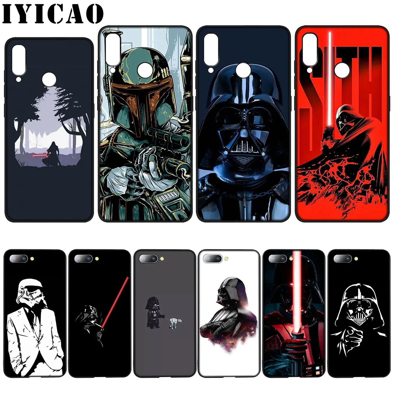 IYICAO Darth vader Star wars Silicone Soft Case for Huawei Y7 Y6 Prime Y9 2018 Honor 8C 8X 8 9 10 Lite 6A 7C 7X 7A Pro |