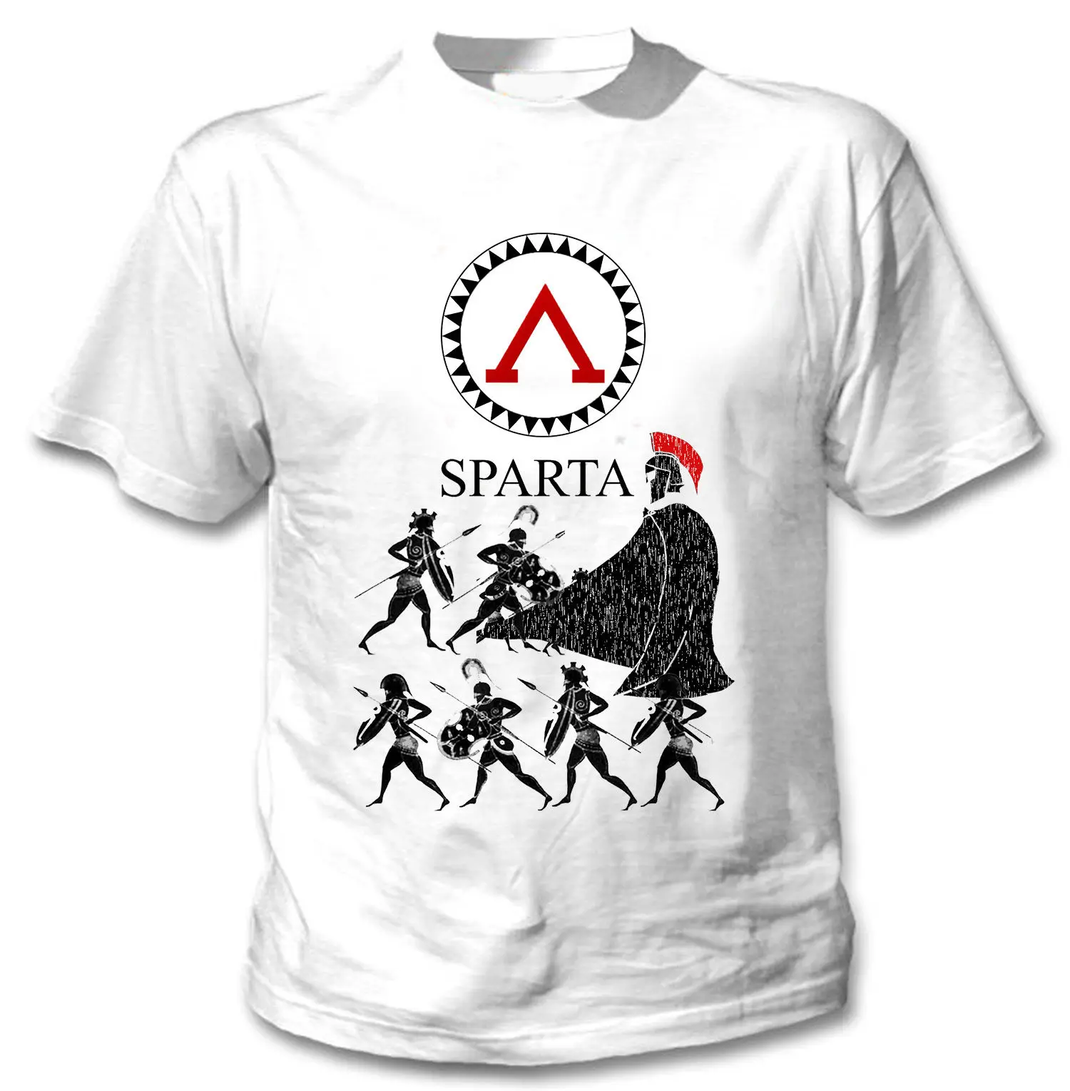 

SPARTANS SPARTA 24 - NEW COTTON WHITE T SHIRT Men T-Shirt Cheap Sale 100 % Cotton Fashion 2018 Top Tee Mens Plus Size