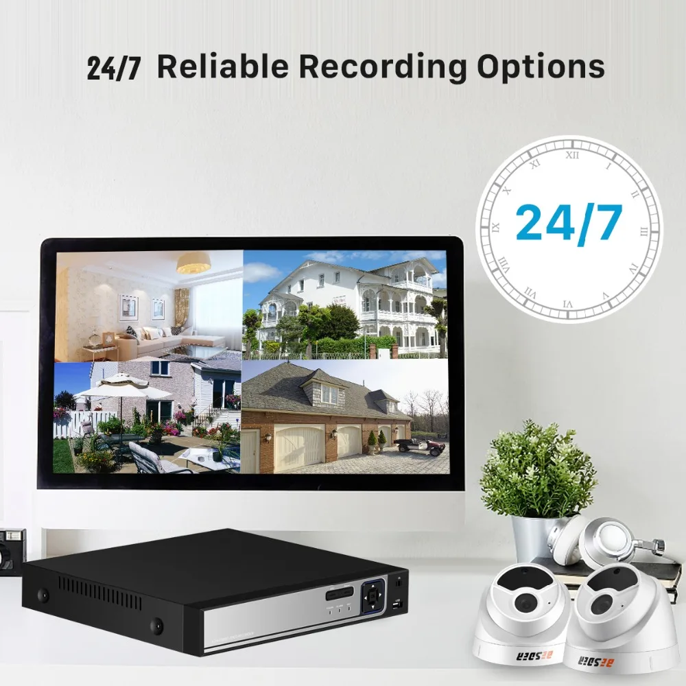 Система видеонаблюдения BESDER 4 канала 1080p HDMI 48 В POE NVR|Система наблюдения| |