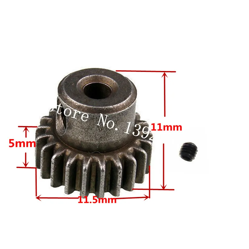 

Motor Gear 17T HSP 11119 0.6 Modulus Spare Part Pinion Gear hexagonal socket nut For TRAXXAS HPI Himoto 1/10 Scale Models RC Car