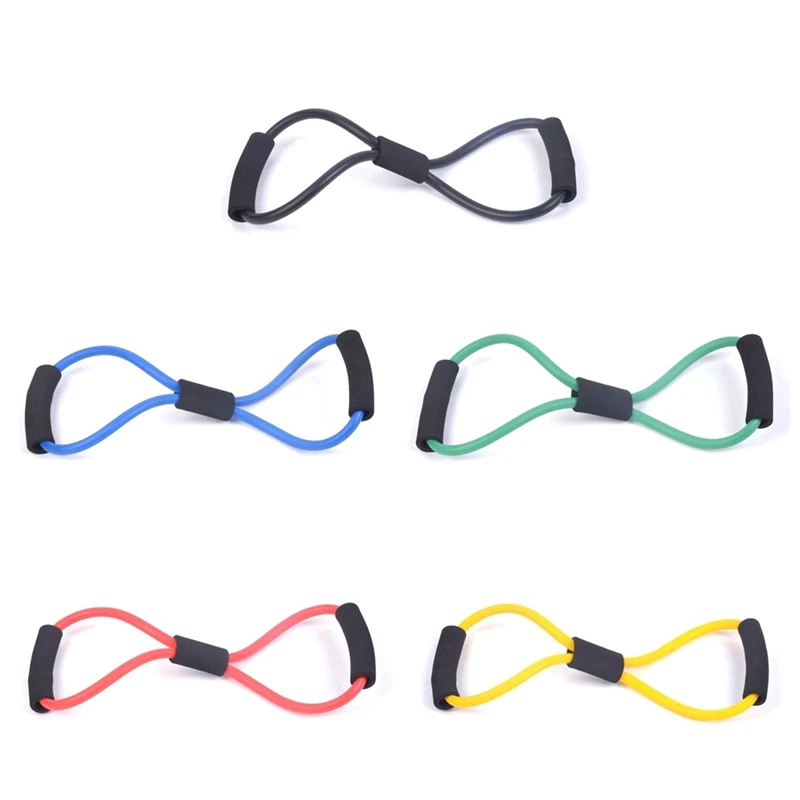 

8 Shaped Fitness Elastic Rubber Loop Pull Rope Sports Rubber Band Tension Chest Harness Expander Band Yoga Pilates Fitness Belt