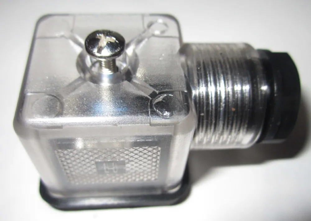 SOLENOID VALVE CONNECTORS/hydraulic valve Connectors PG9 Transparent with LED 100PCS TO BE ONE