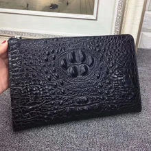 Портфель из воловьей кожи с узором «крокодиловая кожа», мужская сумка-конверт, мужская сумка-клатч, большие кошельки, модная деловая сумка, мужская сумка