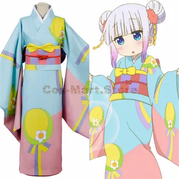 

[ Stock]New Anime Miss Kobayashi-san Dragon Maid Kobayashi-san Kanna Kamui Kanna Kobayashi Carnival Cosplay Costume Free