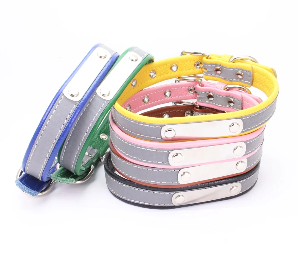 

Reflective Personalised Dog Collars Soft for Small Dogs Puppy Cat Chihuahua XS L