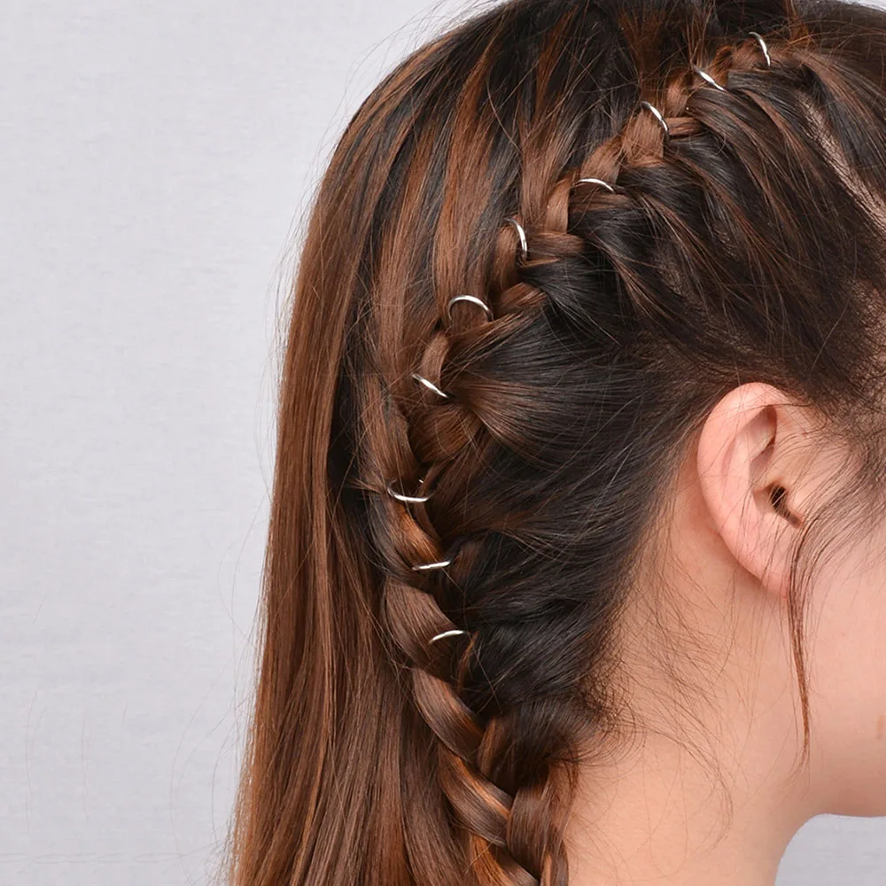 10 pcs/ensemble 2016 Élégant Tresse Tresse Poignets Clip Rond Cercle Cheveux Clips pour les