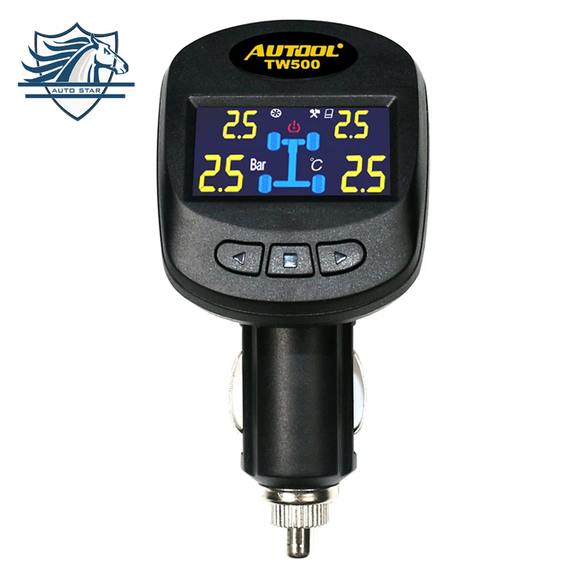 Universal Wireless Car TPMS Tire Pressure Monitoring System+4 Internal External Sensors for Android IOS OBD2 Tire Pressure Alarm tp630 tpms car smart bluetooth tpms tire pressure psi bar temperature alarm system for android for ios 4 sensors