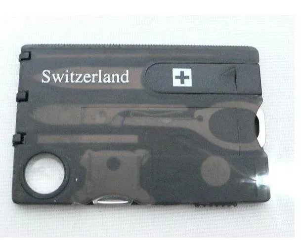 

Swizerland 12 IN 1 Credit Card Tool Knife Blade Business Card Knife Card Free Shipping Wholesale, Dropshipping