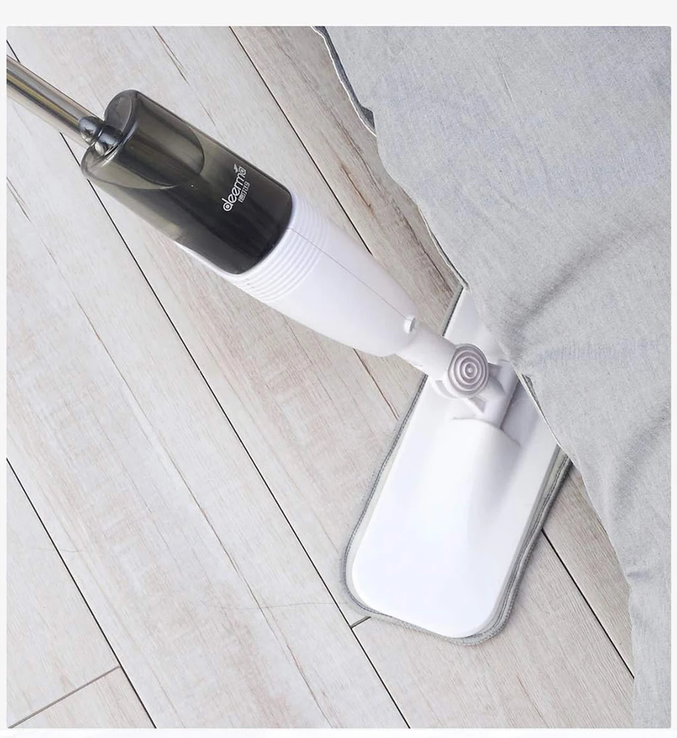 Original Xiaomi Deerma Water Spraying Sweeper Mijia Floor Cleaner Carbon Fiber Dust Mops 360 Rotating Rod 350ml Tank Waxing Mop  (18)