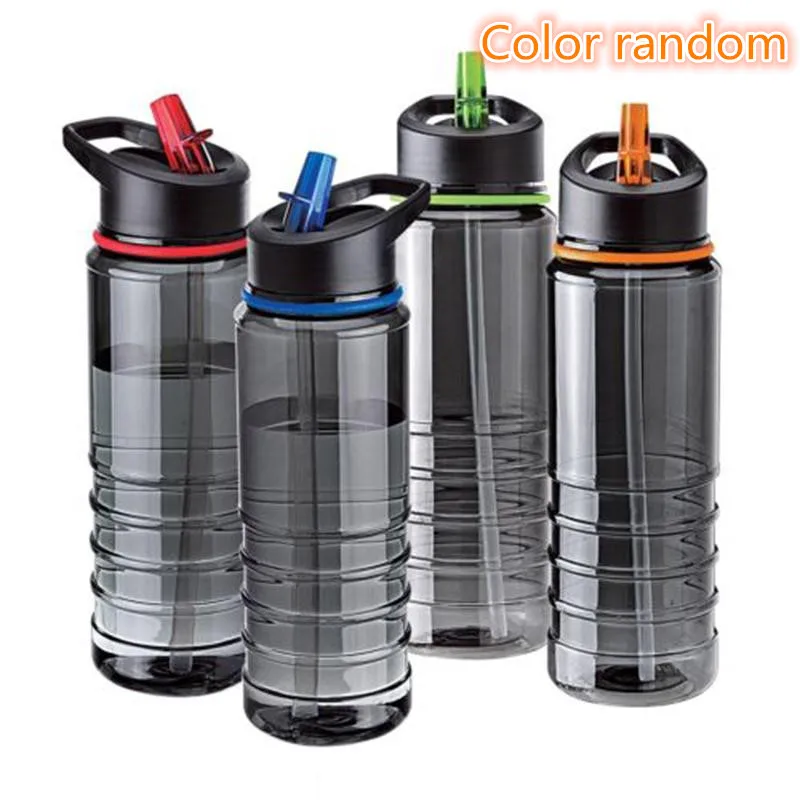 

750ML High capacity cup Flip Straw Drinks Sport Gym Hydration Water Bottle Bike Caming New Random Color outdoor portable cup