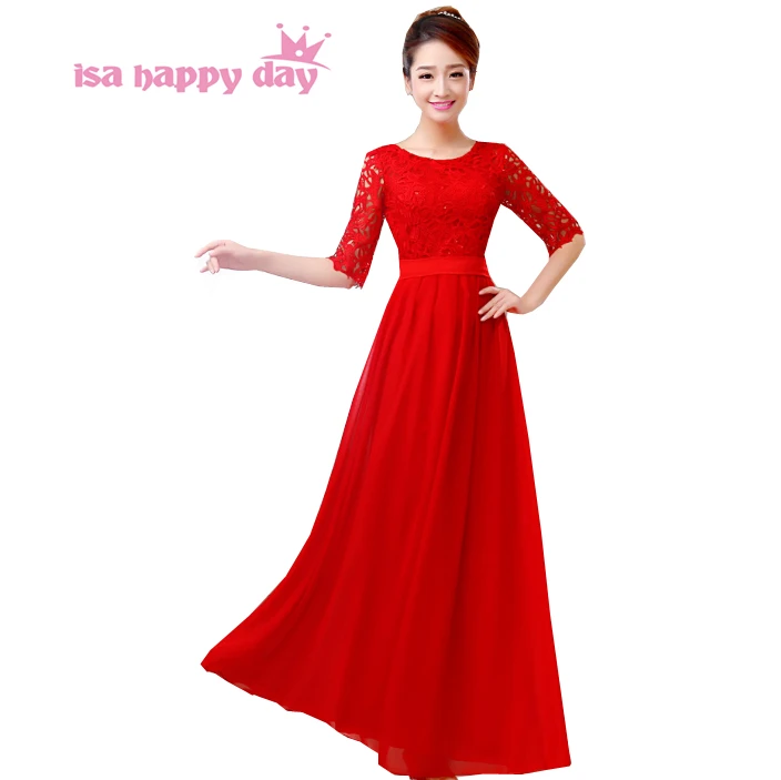 red floor length gowns