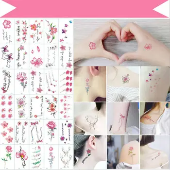 

Sexy Temporary Tattoo Girl Finger Body Arm Art Feather Words Black Letter Drawings Tattoo Sticker Men Makeup Hand Tatoo Tool