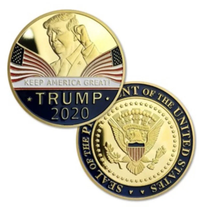 

Trump 2020 Keep America Great Gold Plated Commemorative Coin Seal of the President of the United States Gold Plated Coins bz