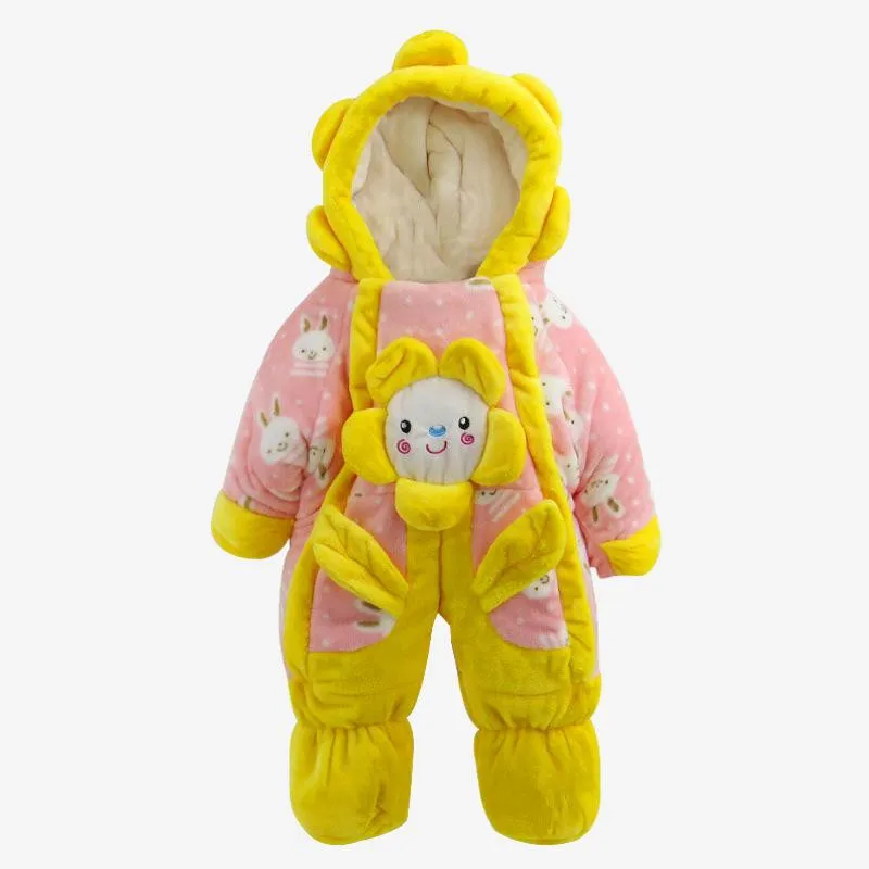 2017 Winter Thick Warm New Baby Boy Girl Rompers Unisex Newborn Infant Long Sleeve Hooded Climbing Clothes 0-1 Years Old Outwear08