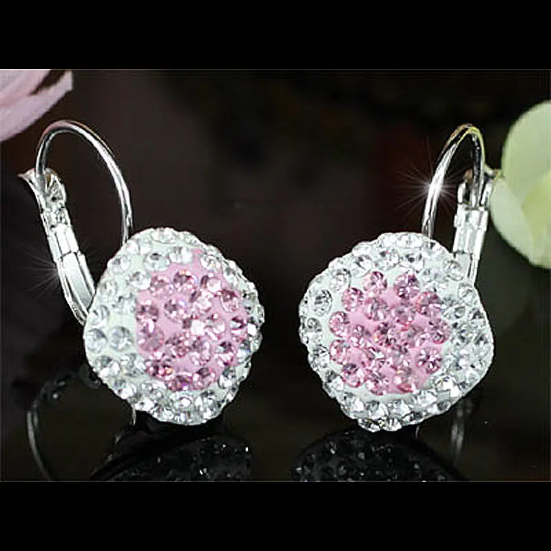 

Peacock Star Dangle Stylish Pink, Blue Austrian Crystal Earrings CSE426