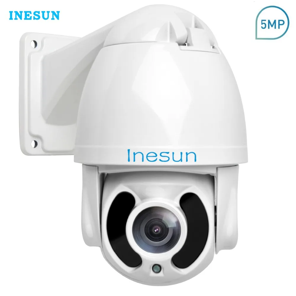 

Inesun High Speed Dome PTZ IP Camera 5MP Super HD 2592x1944 Pan Tilt 10X Optical Zoom Support Motion Detection IR Night Vision