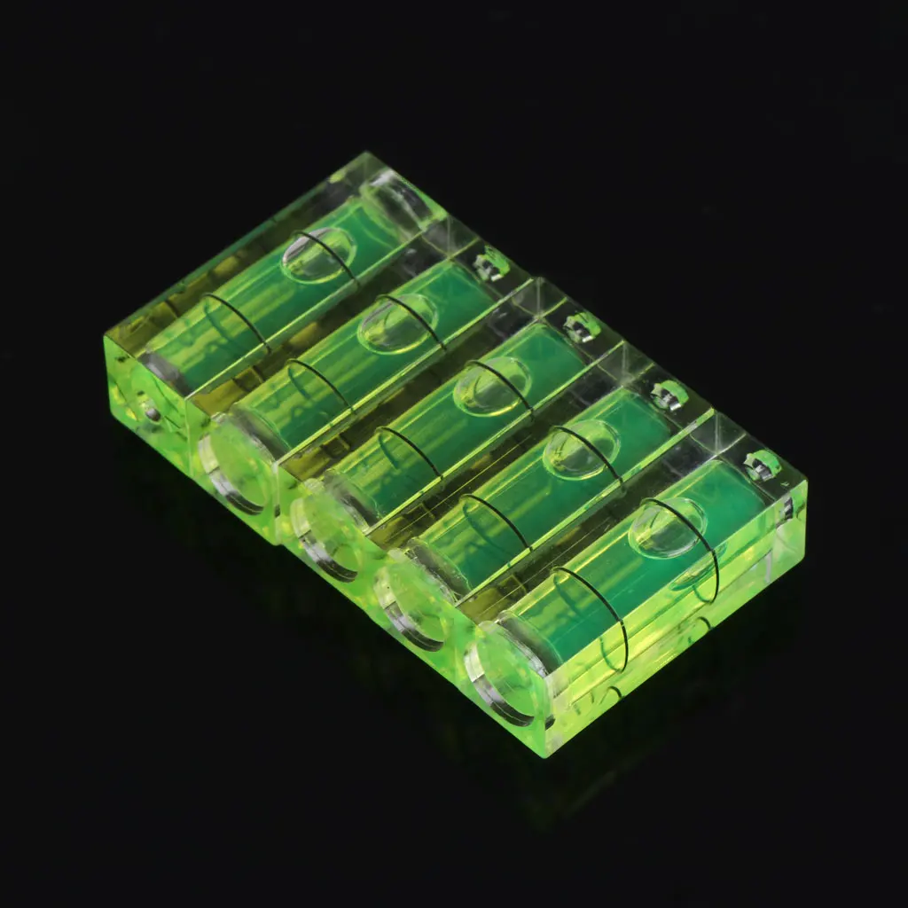 

5 Pcs/Set 10x10x29mm Universal VIAL Square Bubble Spirit Level Tripod Measuring Camera