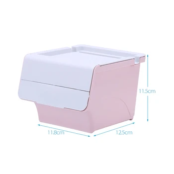 

Desktop Pen Organizer Garbage Can Container with Flip Cover Storage File Box Miscellaneous Items Home Kitchen Bathroom Office