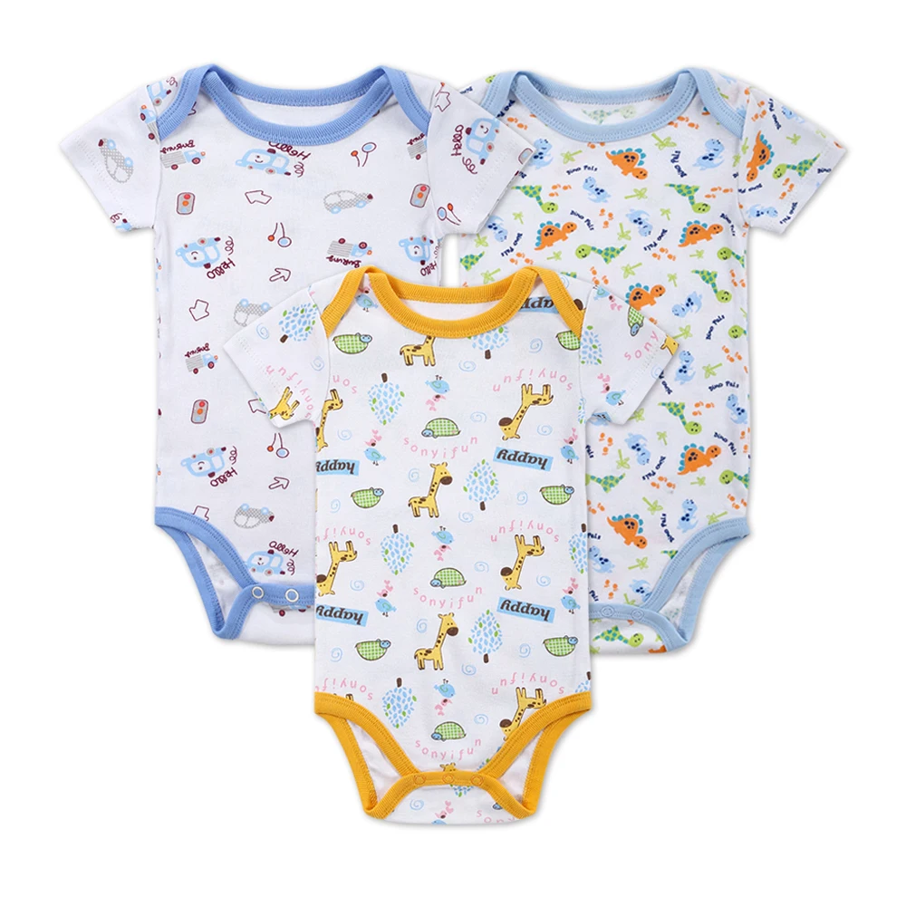 100 Cotton Baby Bodysuit 3 pieces/lot Newborn Cotton Body Baby Short