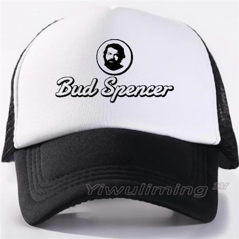 

New Summer Trucker Caps bud spencer Cool Summer Black Adult Cool Baseball Mesh Net Trucker Caps Hat for Men Adjustable