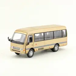 Литая игрушка модель/1:32 весы/TOYOTA Coaster туристический автобус автомобиль/отступить/звук и свет/образовательная Коллекция/подарок для детей