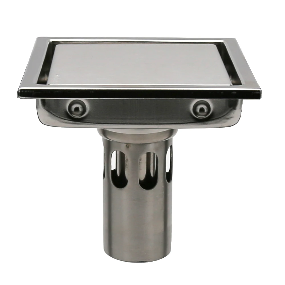 304 effen rvs 110x110mm vierkante anti geur afvoerputje badkamer