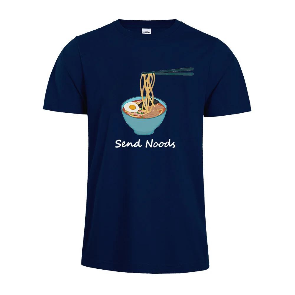 Футболка с надписью Send Noods Подарочная футболка Food Lover Nudes подарочные хлопковые