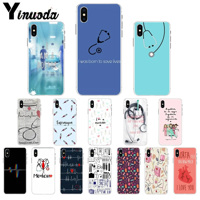 

Yinuoda White angel medical staff Luxury Unique Design Phone Cover for Apple iPhone 7 6 6S 8 Plus X XS MAX 5 5S SE XR Cellphones