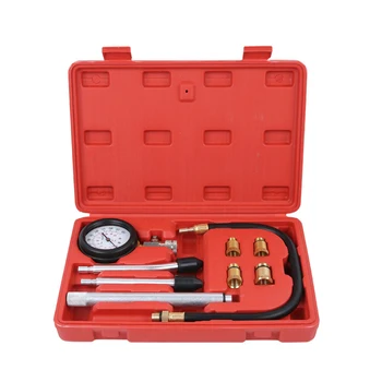 

New Compression Tester Pressure Gauge Tester Kit Motor Auto Petrol Gas Engine Cylinder Motorcycle Pressure Gauge Adapter