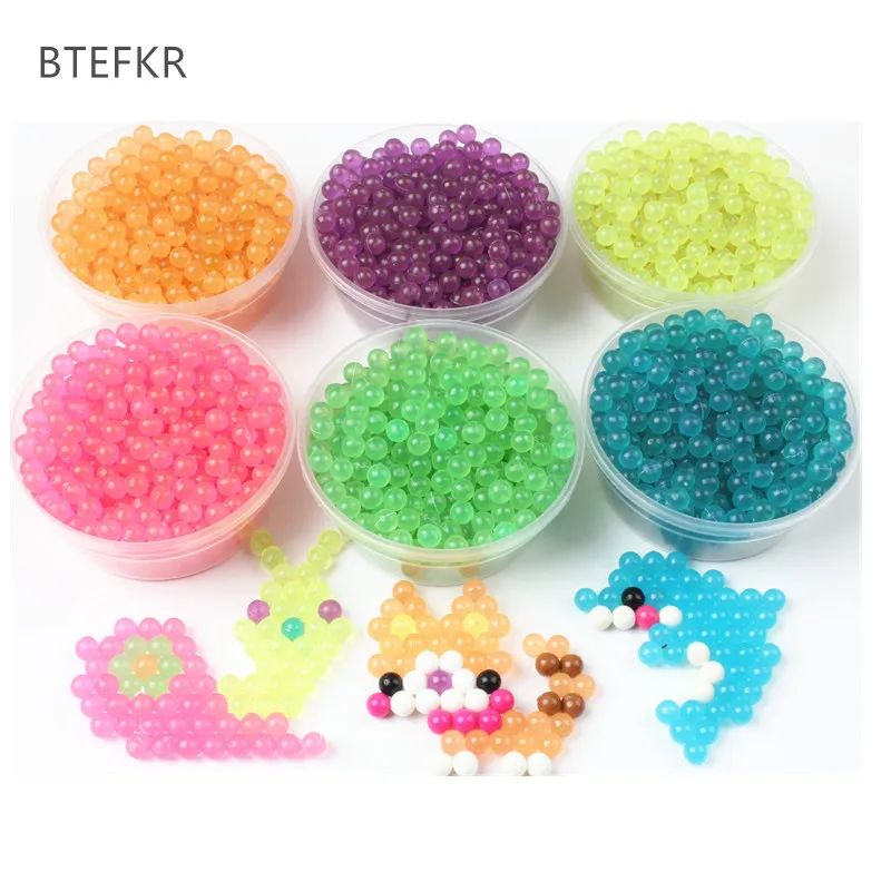 

200pcs / bag transparent water sticky beads Toys 3D Puzzle Water Spray Beads Educational Toys Children DIY Gift Brinquedos