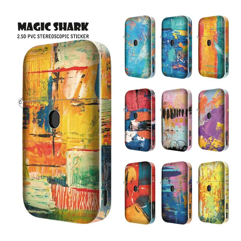 Magic Shark модный разноцветный абстрактный 2.5D бамбуковый Чехол-наклейка пленка Для