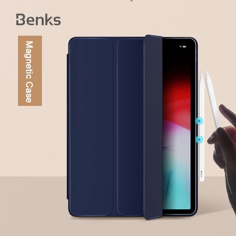 Benks Магнитный смарт-чехол Trifold магнитный штатив чехол для iPad Pro 11/12 9 дюймов 2018