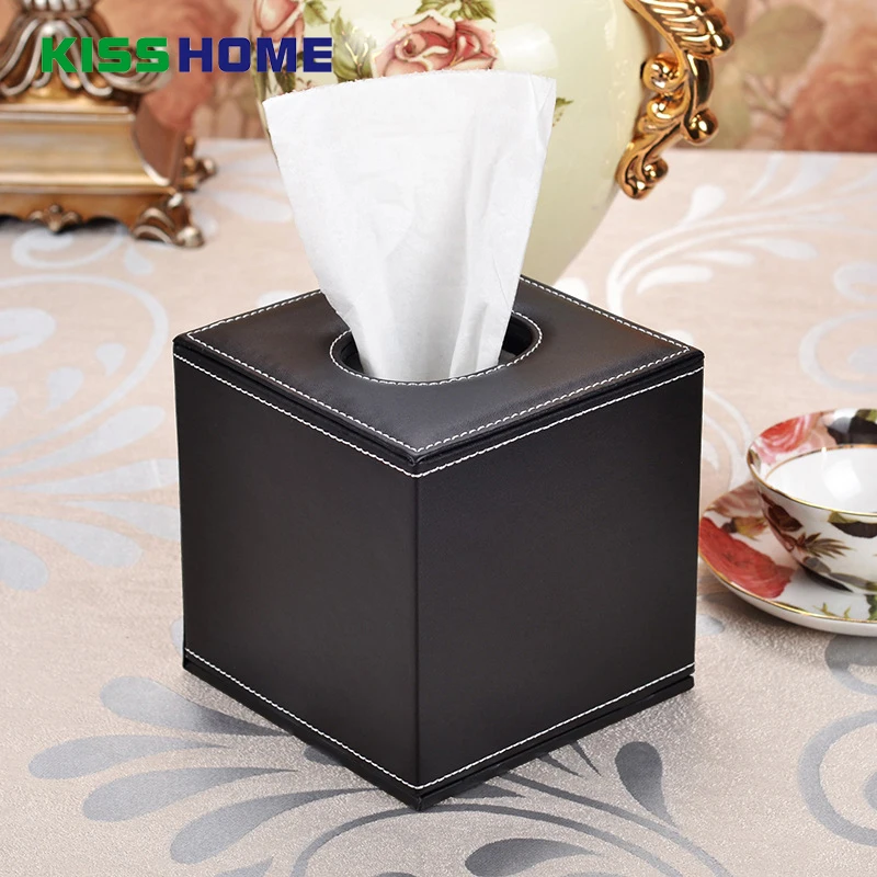 

7 Color Creative Stylish Elegant Royal Durable PU Leather Crocodile Pattern Household Tissue Box Holder for Home/Office/Car/Club