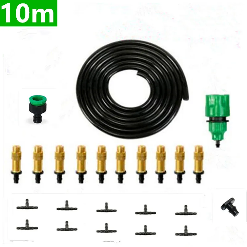 

10m Tubing +10pcs Adjustable Dripper Garden DIY Automatic Micro Drip Irrigation System Garden Self Watering Kits BC04