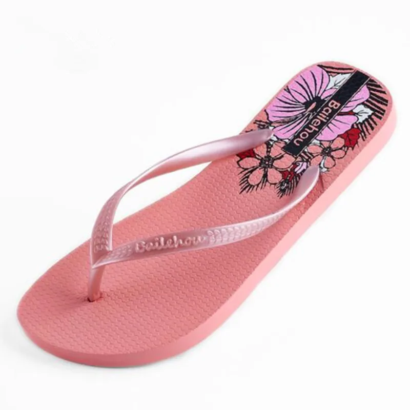 

New Women Flip Flops Shoes Slippers Fashion Designer Beach Ladies Summer Outside Sandals Mujer Flats Slides