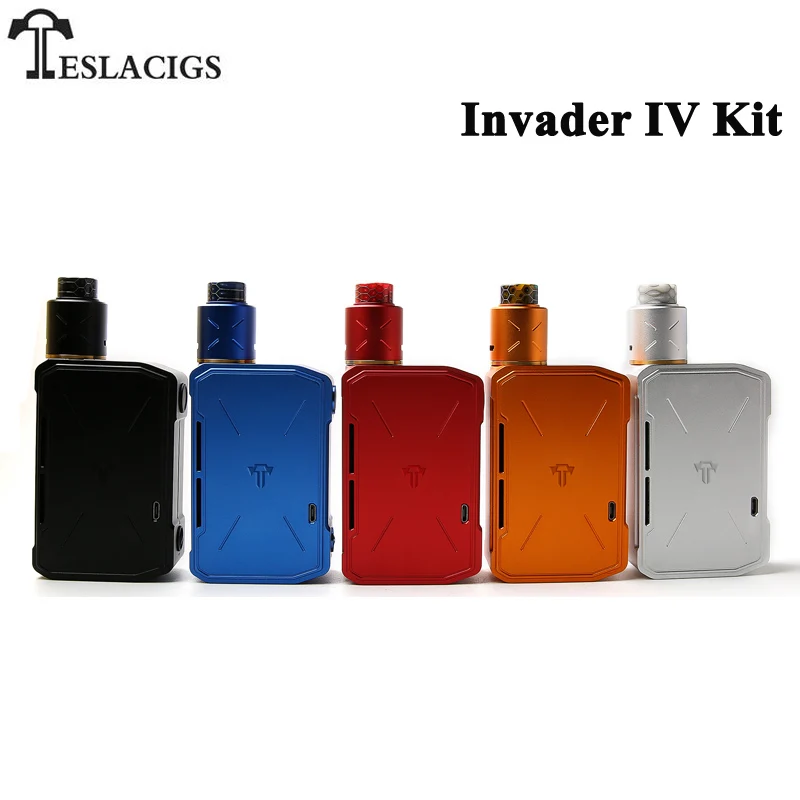 Оригинальный Tesla Invader IV 4 Teslacigs 280 Вт бокс мод с двойной катушкой RDA бак Vape