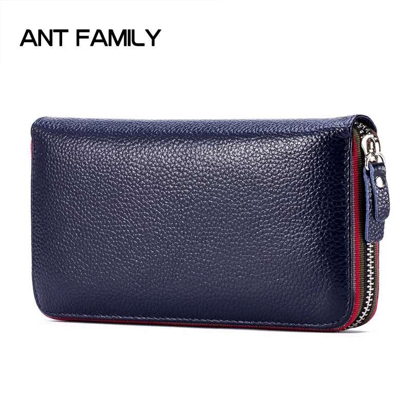 Women Wallets Fashion Genuine Leather Wallets Women Long Zipper Card