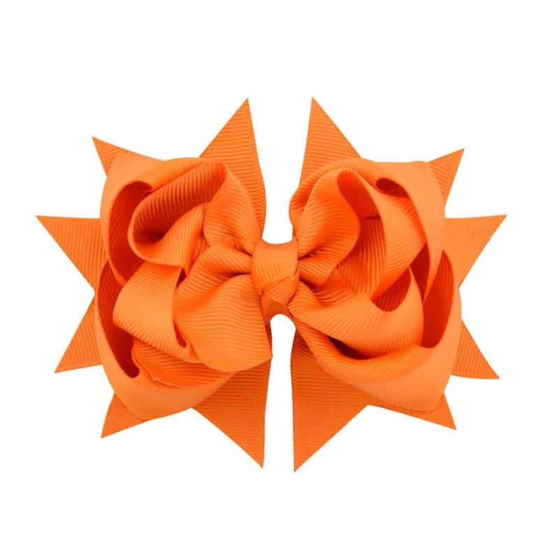 Kids Cute Flower Headwear Grosgrain Ribbon Hairbow Children Girls Hair Bows Clips Hair Baby Girl Head Accessories Dancing Hairpins (9)