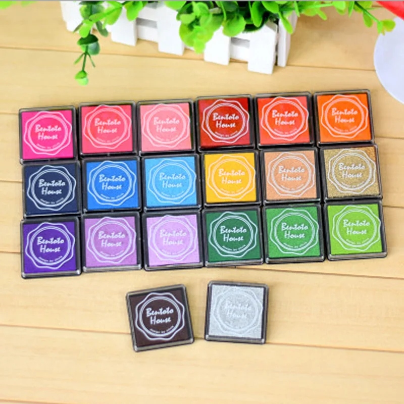 

4cm Square Pure color color ink pad mini sponge DIY stamp ink pad stationery school supplies