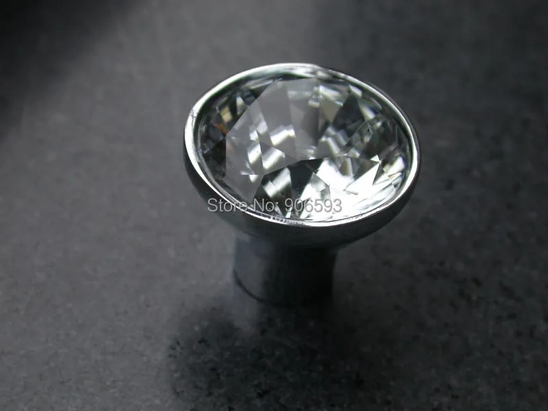 

10pcs lot 30MM Clear sparkling diamond crystal knobs