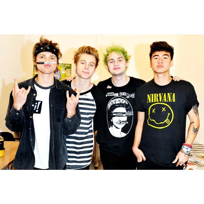 5 Seconds of Summer холст ткань тканевый плакат пользовательские граффити Печать на