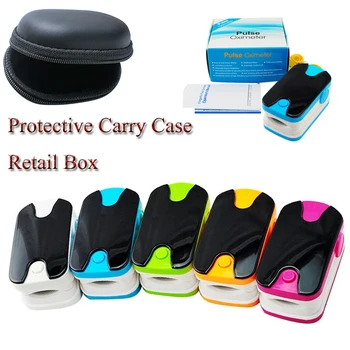 

Digital Fingertip Pulse Oximeter SpO2 and Pulse Respiration Rate Monitor Color OLED Display Oximetry