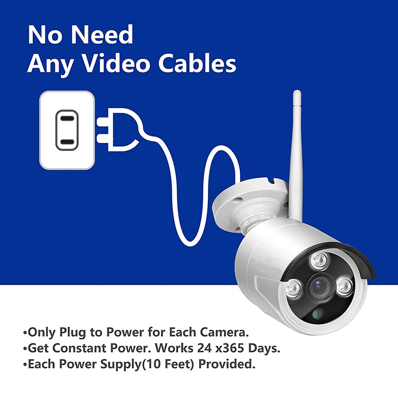 Беспроводная система видеонаблюдения 4 канала HD 960P с жестким диском|system camera|system
