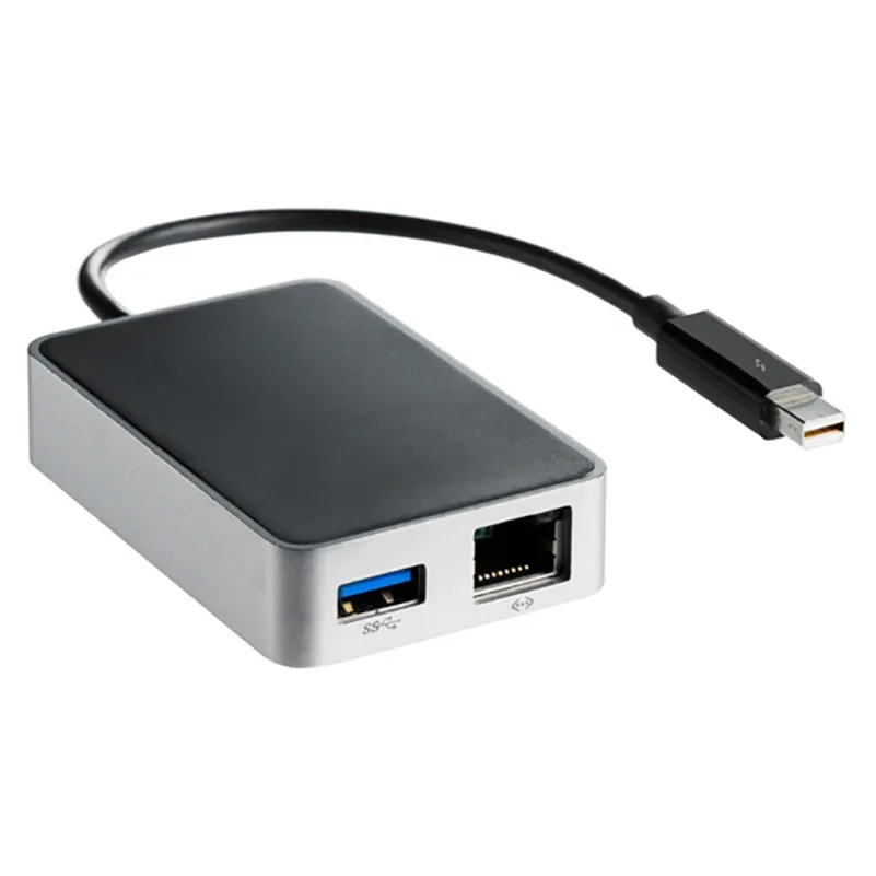 High Quality Thunderbolt Port to USB 3.0 & 1000M Gigabit Ethernet RJ45 LAN Adapter Cable,Free Shipping By FedEx DHL UPS